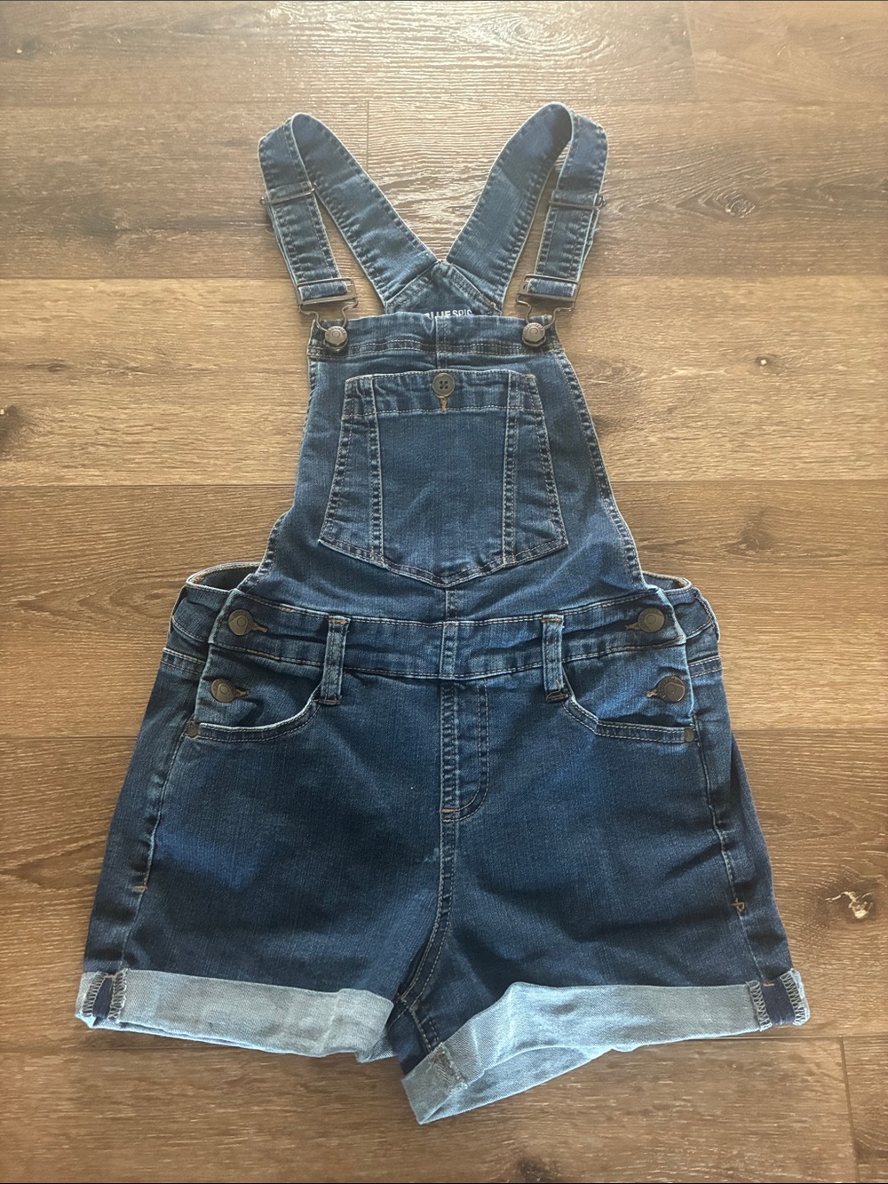 Blue Spice Denim Overalls. Juniors Size 3. Flaw